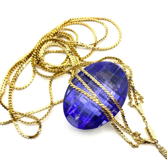 1928 Jewelry Co Gold Tone Triple Strand Chain Necklace - Picture 6 of 6